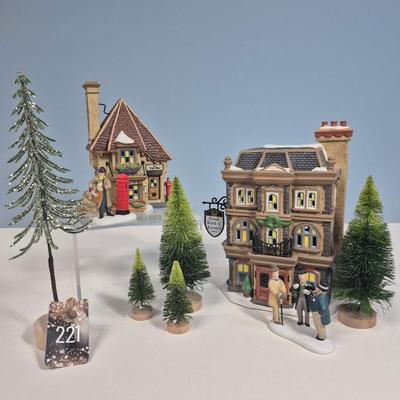 Sale Photo Thumbnail #156: Royal Bank of Cornhill, Royal Post Office & postman, Cornhill Bankers 
excellent condition with boxes.  Dept. 56