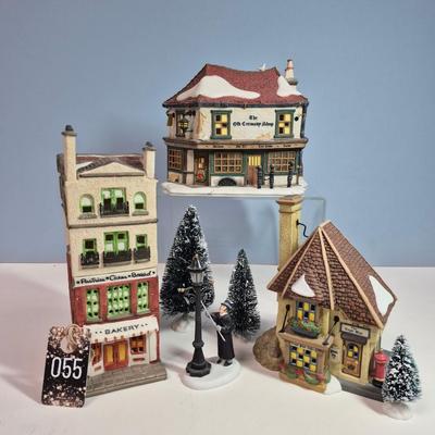 Sale Photo Thumbnail #159: Bakery, Old Curiosity Shop, Royal Post Office 
Lamplighter 
Dept 56, some orginal boxes