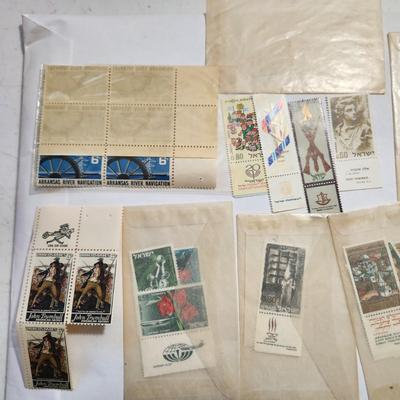 Lot of USA and Israel Postage Stamps