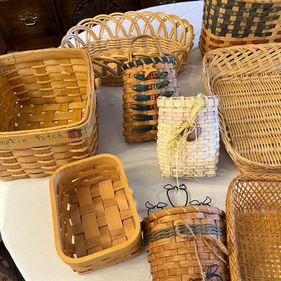 Sale Photo Thumbnail #1229: Lot of Baskets  #    12 Baskets