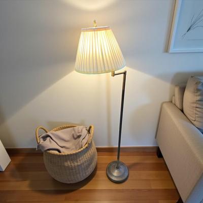 Sale Photo Thumbnail #1245: Swing Arm Floor Lamp  Need Shade  Tested Working
Approximately 55" Tall