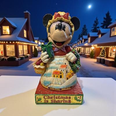 Sale Photo Thumbnail #1257: Disney Jim Shore Traditions Minnie with Mag & Gift Figurine
Approximately 9" Tall
