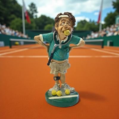 Sale Photo Thumbnail #1264: Doug Harris Causing A Racket Figurine
Approximately  7" Tall