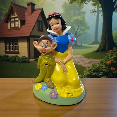 Sale Photo Thumbnail #1266: Walt Disney Snow White and Dopey Figurine  Resin 
Approximately 6" Tall