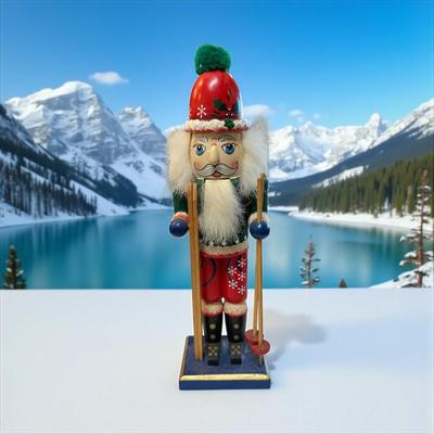 Sale Photo Thumbnail #1268: Old World Skier Nutcracker by Nutcracker Village
Approximately 9.5" Tall