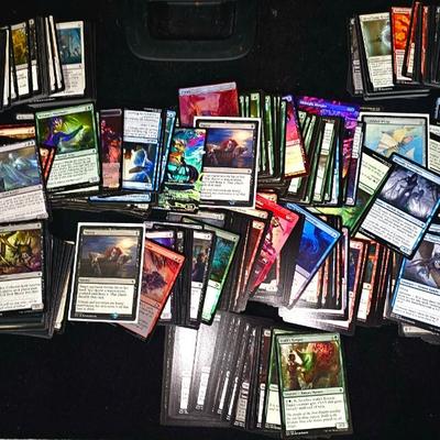 Sale Photo Thumbnail #326: Magic The Gathering Card Lot | Some are shiny. Over 500 Magic Cards and some Pokemon mixed in.