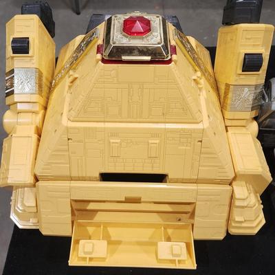 Sale Photo Thumbnail #332: Bandai Power Rangers Zeo Pyramidas Megazord Pyramid Carrier Zord Carrier Zord,  Mighty Morphin Power Rangers 1997 Power Rangers Artillatron Transportation Carrier plus others. All in great condition