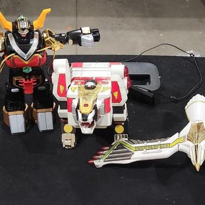 Sale Photo Thumbnail #310: Vintage Saban Mighty Morphin Power Rangers White Tigerzord Power Rangers Mighty Morphin 1995 Bandai Ninjor Ninja Action Figure plus others