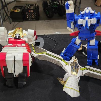 Sale Photo Thumbnail #317: Vintage Saban Mighty Morphin Power Rangers White Tigerzord Power Rangers Mighty Morphin 1995 Bandai Ninjor Ninja Action Figure plus others