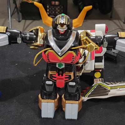 Sale Photo Thumbnail #312: Vintage Saban Mighty Morphin Power Rangers White Tigerzord Power Rangers Mighty Morphin 1995 Bandai Ninjor Ninja Action Figure plus others