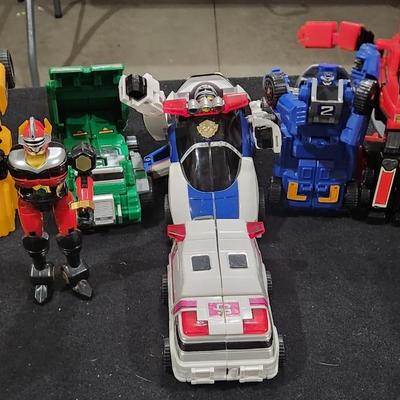 Sale Photo Thumbnail #304: Vintage Bandai Power Rangers 1996 ROBO RACER Police Car Transformers Zeo Turbo 6 Vintage Power Rangers Gekisou Sentai Carranger DX Victrailer DX VRV Robo Set JP