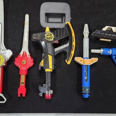 Sale Photo Thumbnail #318: Vintage Power Rangers Mighty Morphing Blaster Weapons Lot
Will receive all items pictured