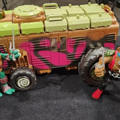 Sale Photo Thumbnail #429: Teenage Mutant Ninja Turtle Shellraiser Assult Battle Vehicle w/ Raphael & Belbop Vintage