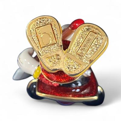 Sale Photo Thumbnail #1319: Walt Disney Mickey Mouse Firefighter Jeweled Figurine In Box, COA   This Figurine is crafted Arribas Brothers and is encrusted with Swarovski Crystals.  It is part of the Disney Collection of Jeweled Figurines.  This Figurine is made of enameled metal