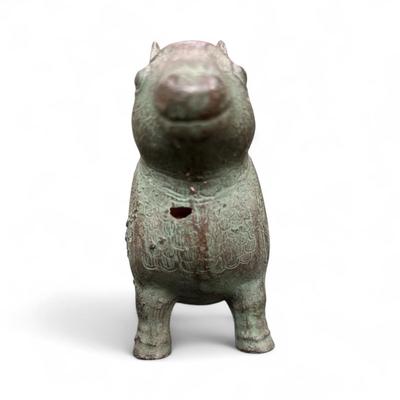 Sale Photo Thumbnail #1327: Replica of an Ancient Chinese Bronze Figure or a Tapir.  Some Damage See Photos