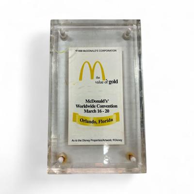 Sale Photo Thumbnail #1356: Disney Commemorative McDonald's Special Preview ticket for Opening Day at Animal Kingdom   March 16, 1998
Approximately 6" X 3.5"