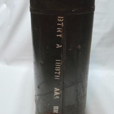 Vintage WWII Military steel Jerry can 188th AAA BTRY BN marked on side USA Embossed on front