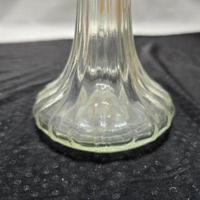 Vintage etched glassware - blown glass water pitcher with glasses and more