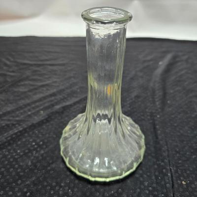 Vintage etched glassware - blown glass water pitcher with glasses and more