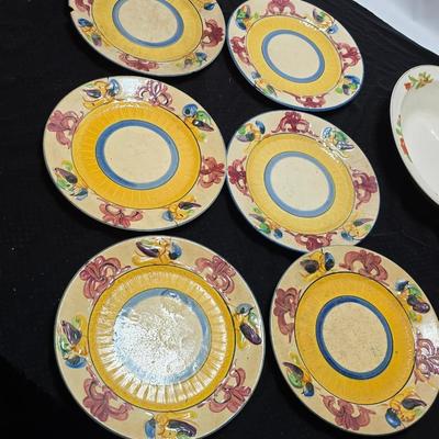 Vintage Maruhon Ware with beautiful serving bowl Johnson Brothers' Parsek - "Pareek" line.