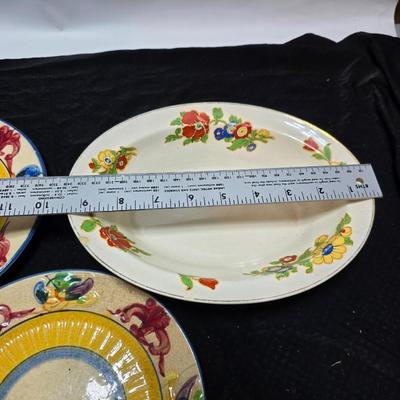 Vintage Maruhon Ware with beautiful serving bowl Johnson Brothers' Parsek - "Pareek" line.
