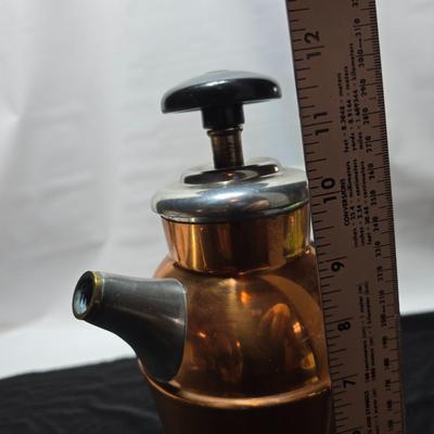 Vintage Benedict Art Studios Lotus Bud #4011 Copper Pewter Pitcher in excellent vintage condition
