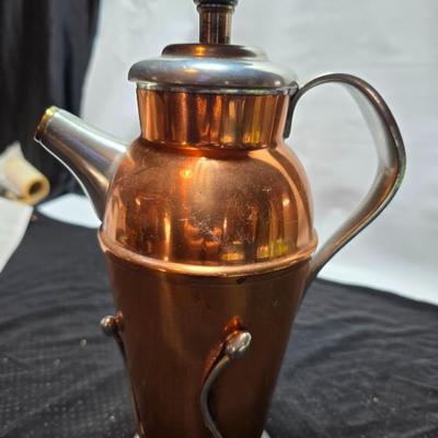 Vintage Benedict Art Studios Lotus Bud #4011 Copper Pewter Pitcher in excellent vintage condition