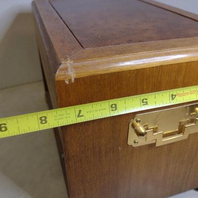 Wooden Jewelry Box- Approx 11 1/4" x 7 1/2" x 7 3/4" Tall