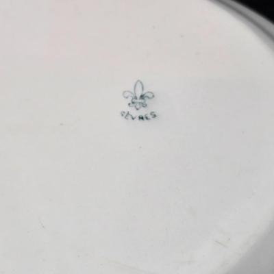Vintage serving platters marked Sevres on base - Porcelain France serve ware -