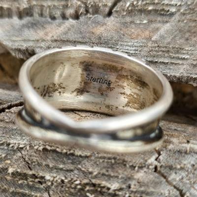 Sterling silver Navajo Rings with turquoise .925 Size 11,5 & 10