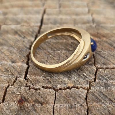 Vintage Men's 10K Gold - Blue Star Sapphire Ring Size 9.5 10 K