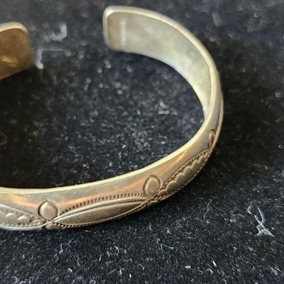 Sale Photo Thumbnail #201: Lovely cuff bracelet, signed 
Retail $140