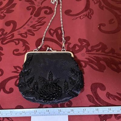 Beaded Evening Bag with Chain
