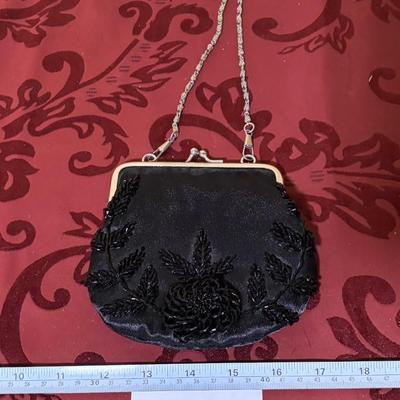 Beaded Evening Bag with Chain