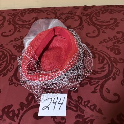 Vintage Red Pillbox Hat