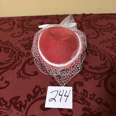 Vintage Red Pillbox Hat