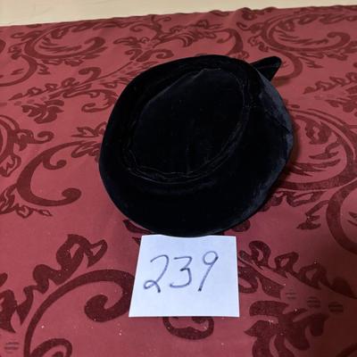 Vintage Black Velvet Hat