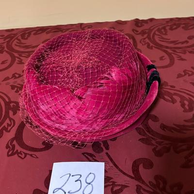 Vintage Velvet Pillbox Hat