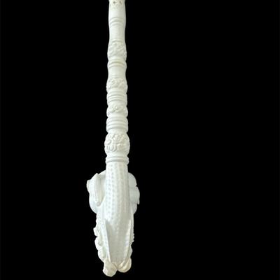 LARGE SULTAN MEERSCHAUM PIPE HANDCRAFTED MADE IN TURKEY WITH CASE