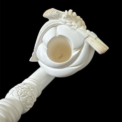 LARGE SULTAN MEERSCHAUM PIPE HANDCRAFTED MADE IN TURKEY WITH CASE