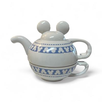 Disney Tea For One Stacking Teapot and Cup Set with Mickey Mouse Theme