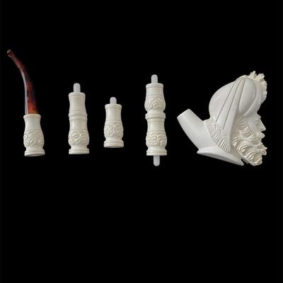 LARGE SULTAN MEERSCHAUM PIPE HANDCRAFTED MADE IN TURKEY WITH CASE #2