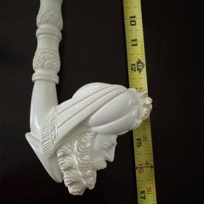 LARGE SULTAN MEERSCHAUM PIPE HANDCRAFTED MADE IN TURKEY WITH CASE #2