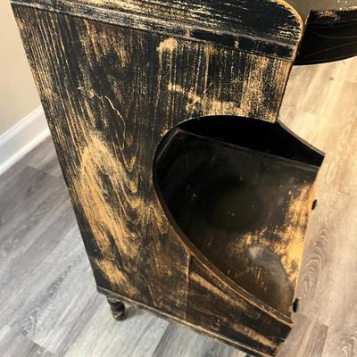 Antique L. Hitchcock Black Wash Stand