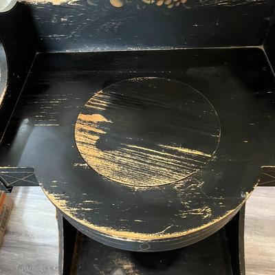 Antique L. Hitchcock Black Wash Stand