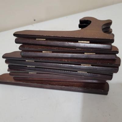 7 Wooden Plate / Picture Display Holders