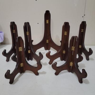7 Wooden Plate / Picture Display Holders