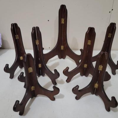 7 Wooden Plate / Picture Display Holders