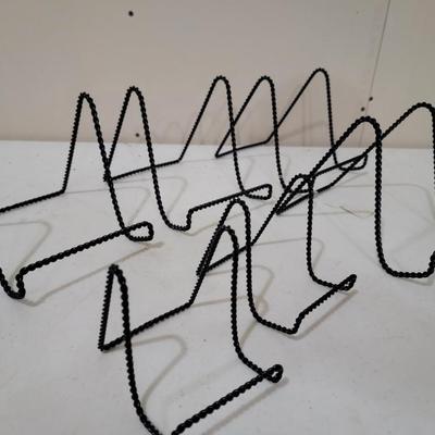 6 Black Display Holders