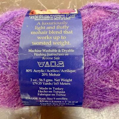 Yarn Lot #1 - pink purple lavender - PREMIER DAZZLEAIRE LION BRAND IMAGINE